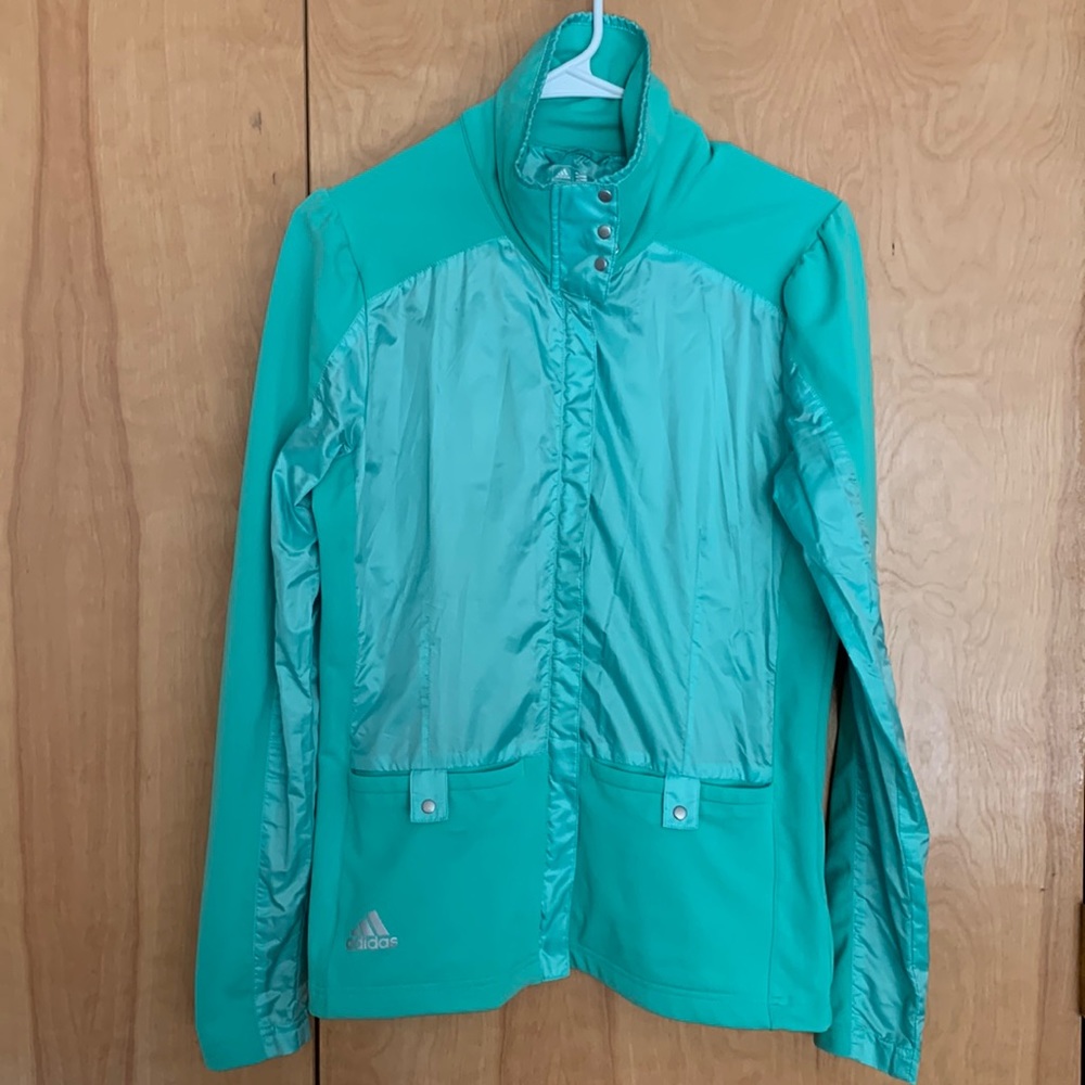 Adidas climapoof jacket in fun green shade
